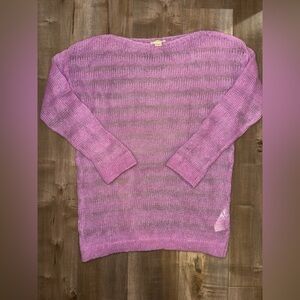 Maueve by Anthropologie Made in Italy Wool Blend Sheer Oversized Sweater Medium